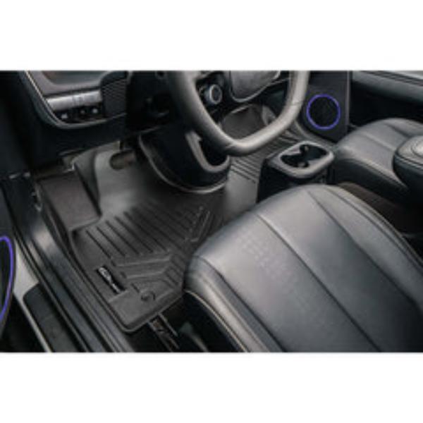 SA0601-B0620 All Weather Protection 2 Row Floor Liners with 1st Row Over The Hump Coverage for 2022-2025 Hyundai IONIQ 5, Black