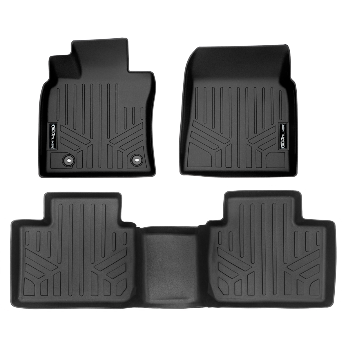 SA0330-B0758 All Weather Protection 2 Row Floor Liners for 2025 Toyota Camry, Black