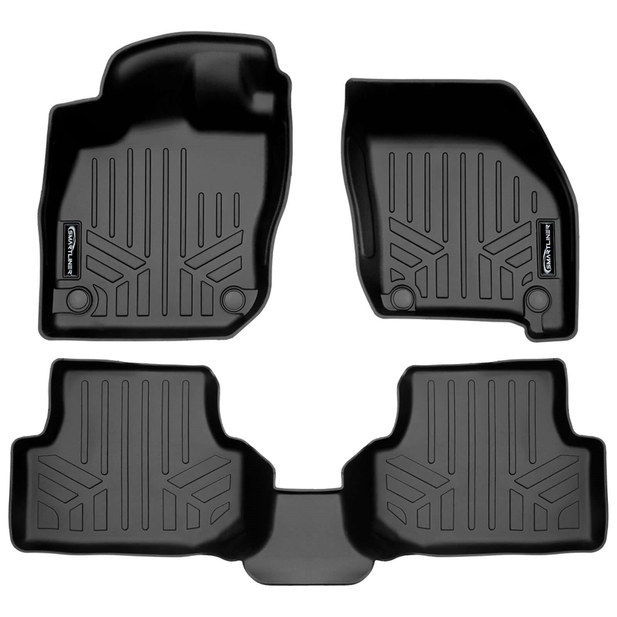 SA0646-B0646-N2 All Weather Protection 2 Row Floor Liners for 2022-2025 Audi RS3, Black