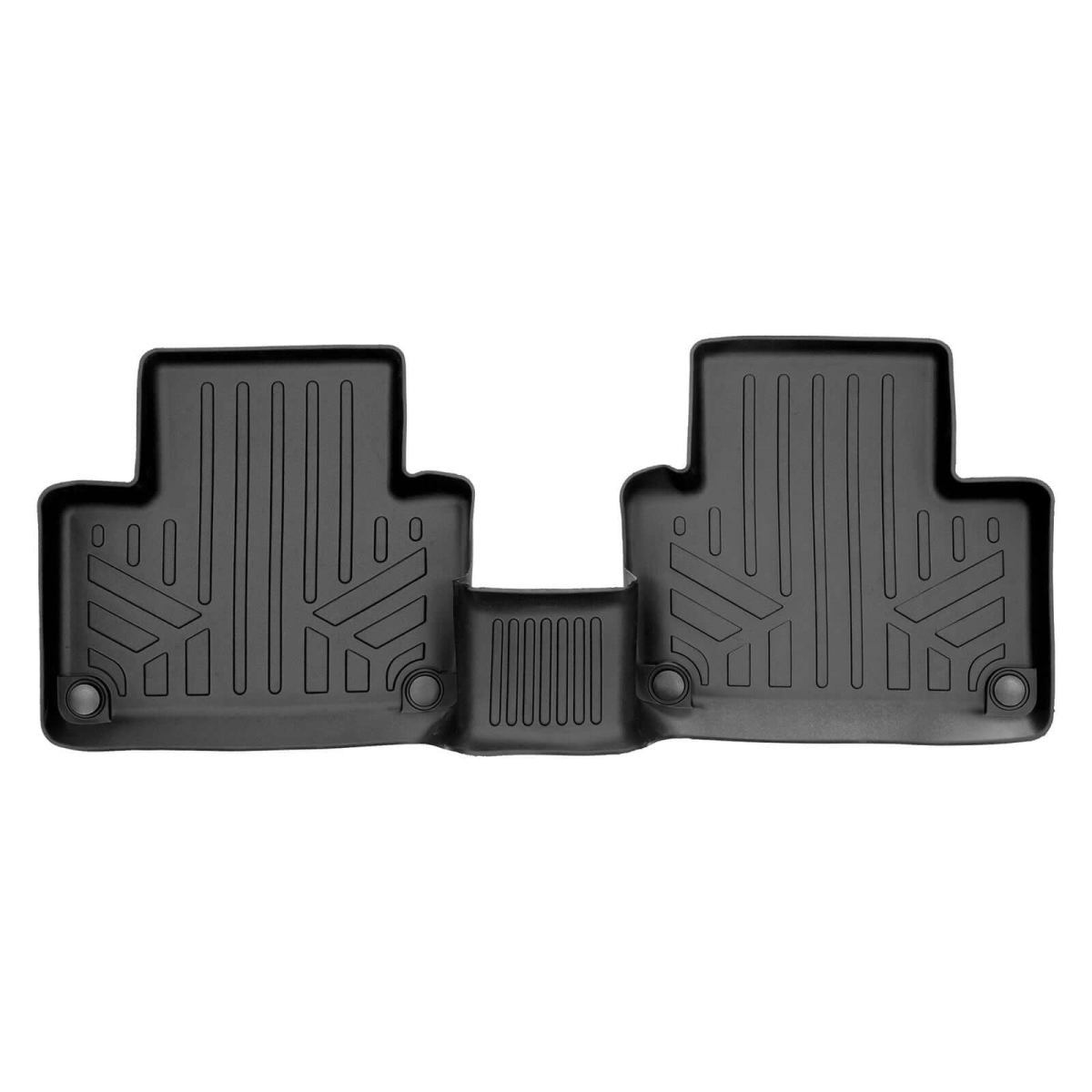 SB0611 Floor Mats 2nd Row Liner for 2016-2023 Volvo XC90, Black
