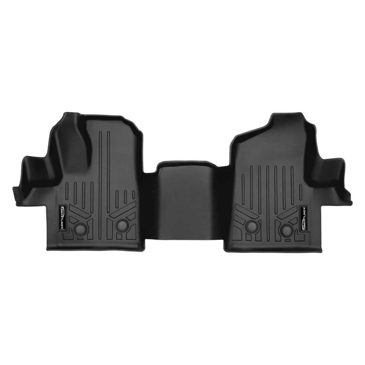 SA0636 All Weather First Row Floor Mat Liner for 2022-2025 Ford E-Transit, Black