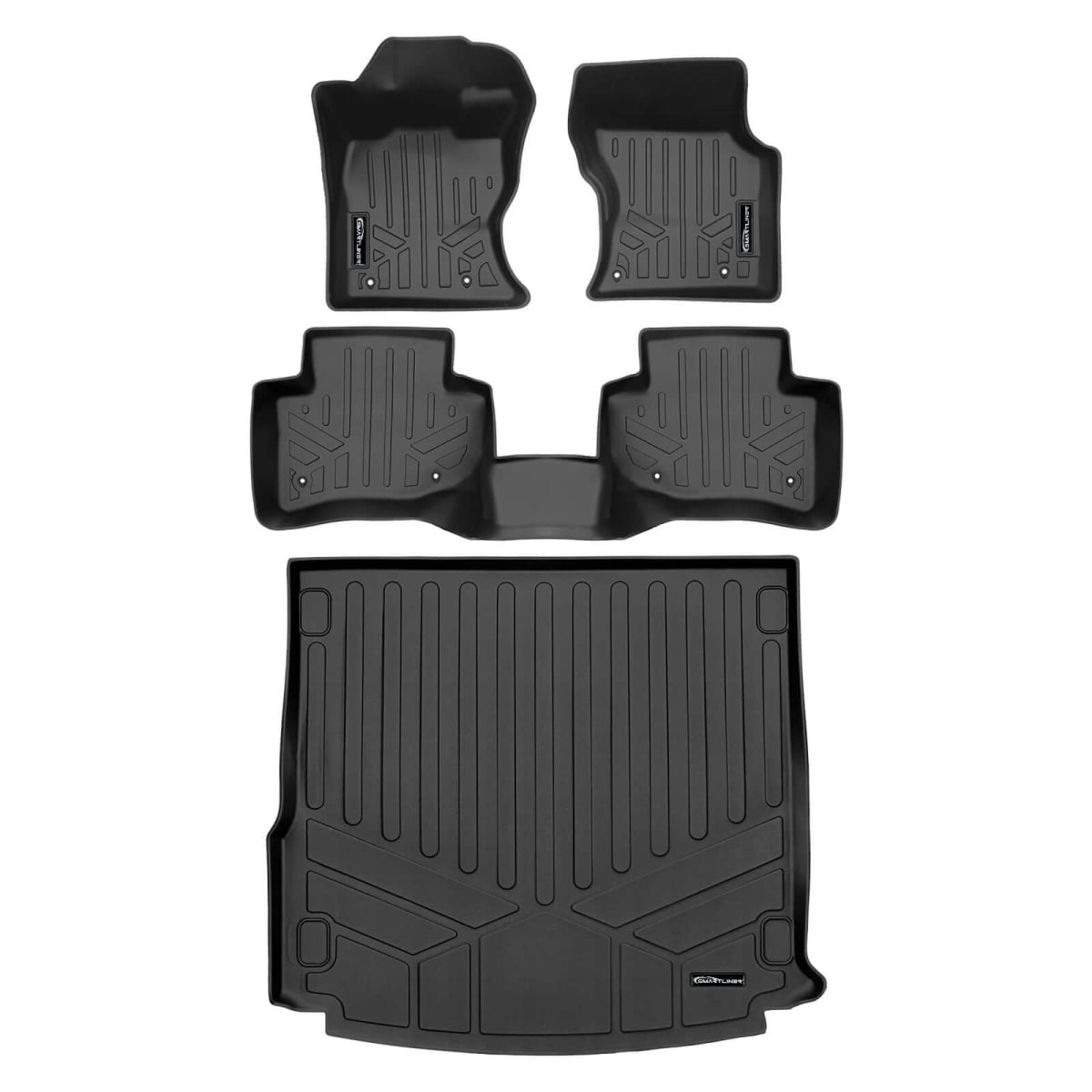 SA0662-B0662-D0662 All Weather 2 Row Floor Mats & Cargo Liner Set for 2021-2023 Land Rover, Black