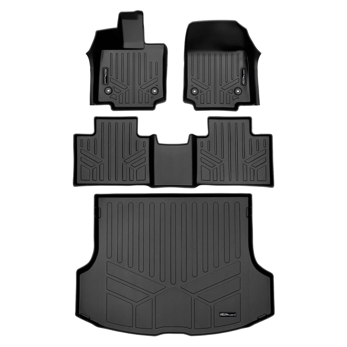 SA0679-B0679-D0679 All Weather 2 Row Floor Mats & Cargo Liner Set for 2023-2024 Lexus RX, Black