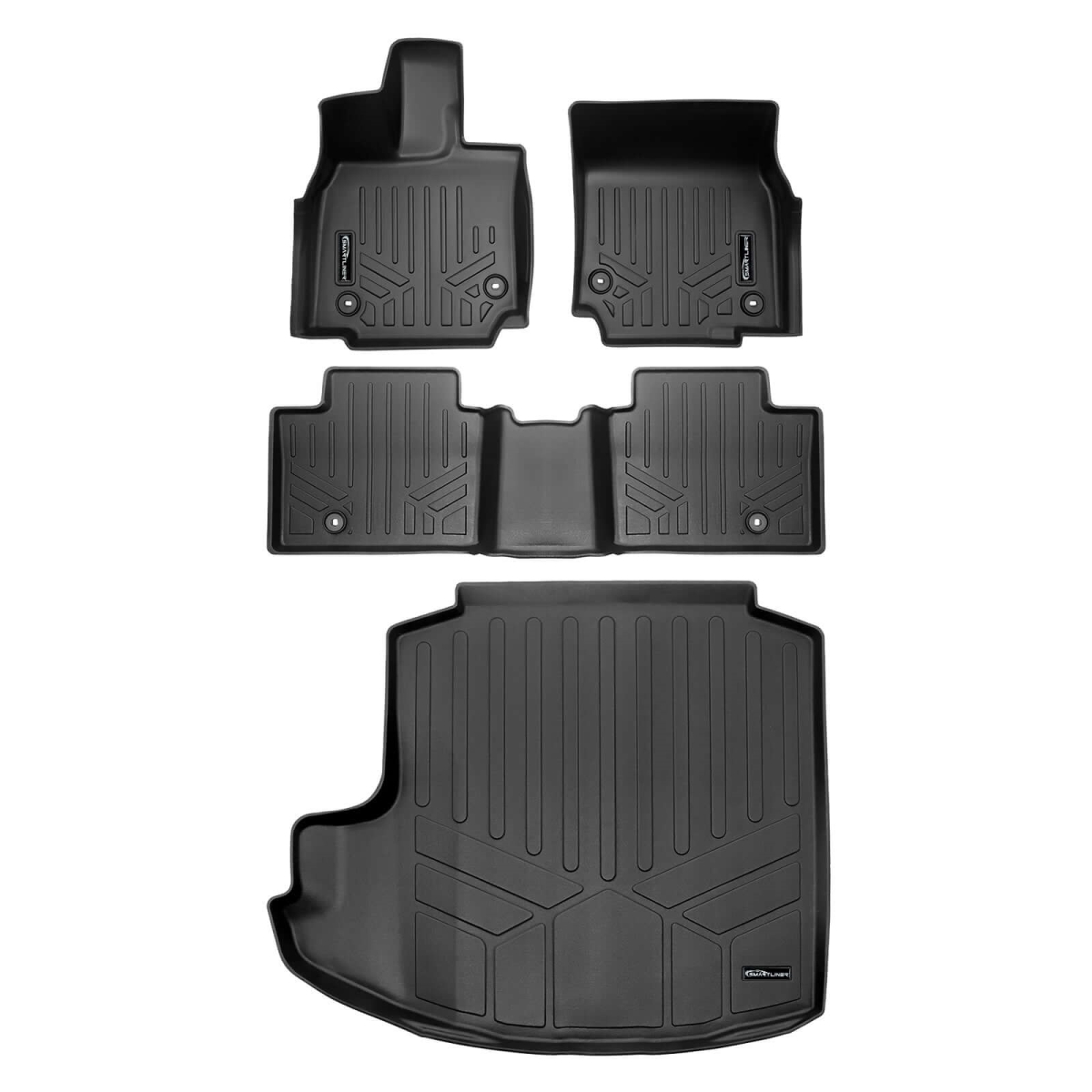 SA0694-B0694-D0694 All Weather Protection Floor Liners & Cargo Liner Behind the 2nd Row Seats for 2023-2025 Toyota Crown, Black