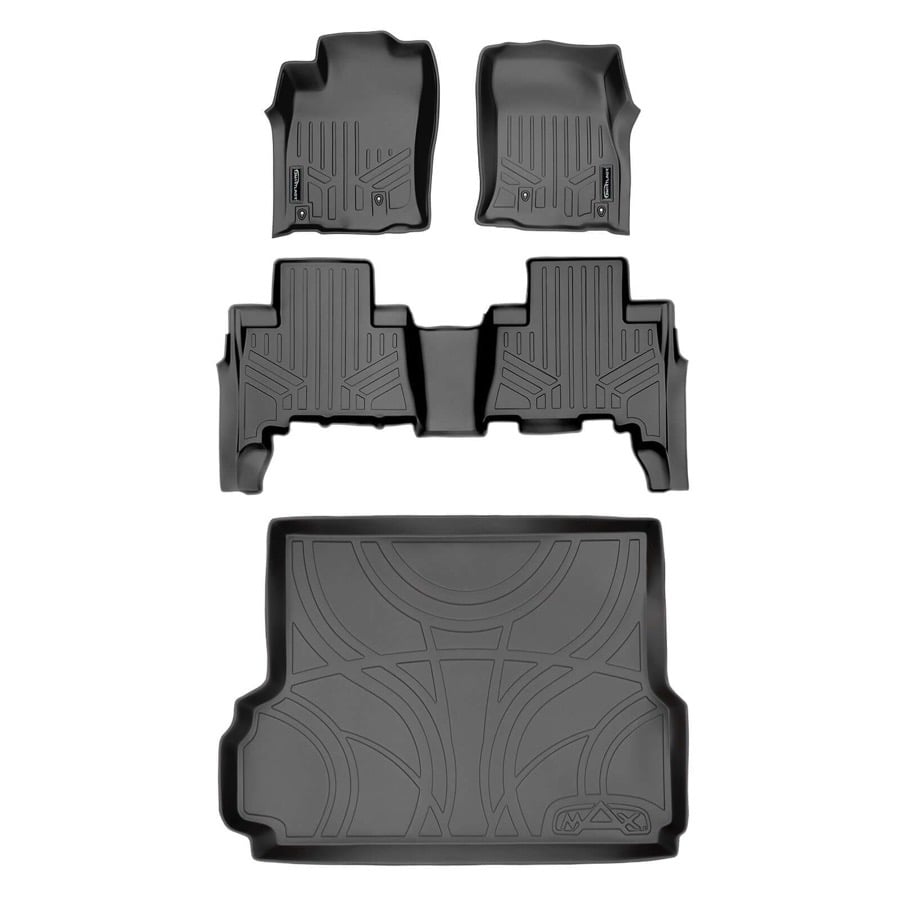 A2040-B2120-D2093 All Weather Custom Fit Floor Mats 2 Rows & Cargo Liner Set for 2010-2013 Lexus GX460, Gray