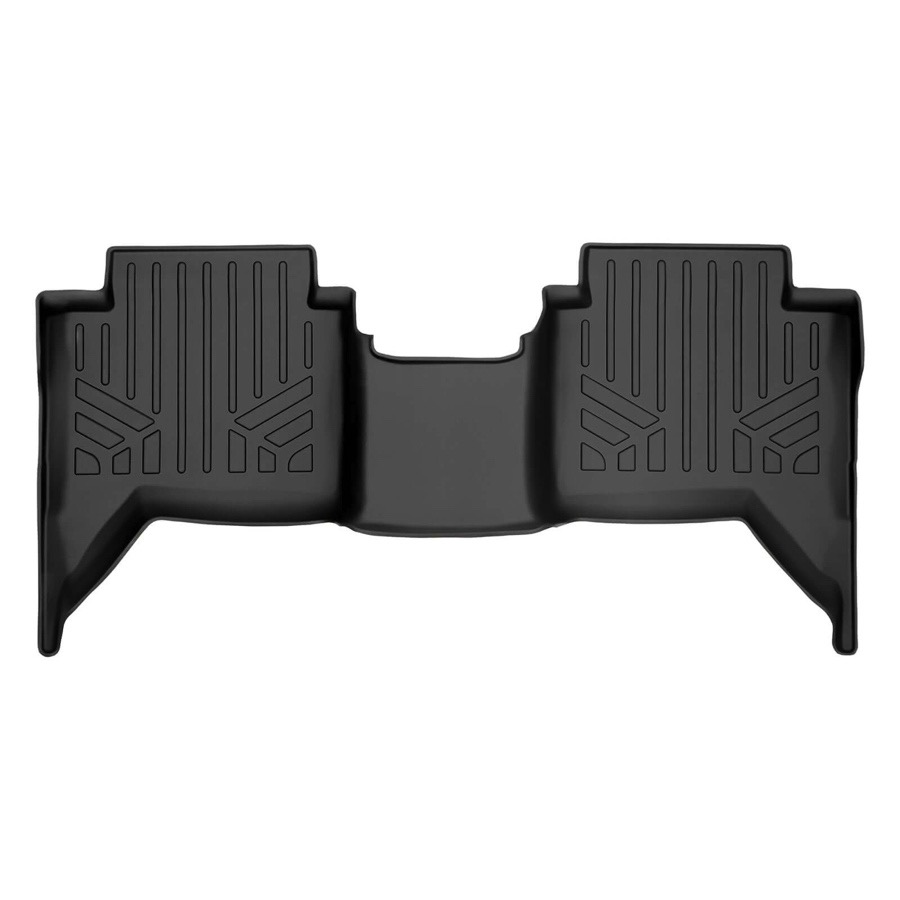 B0410 Custom Fit Floor Mats 2nd Row Liner for 2019-2021 Ford Ranger SuperCrew Cab, Black