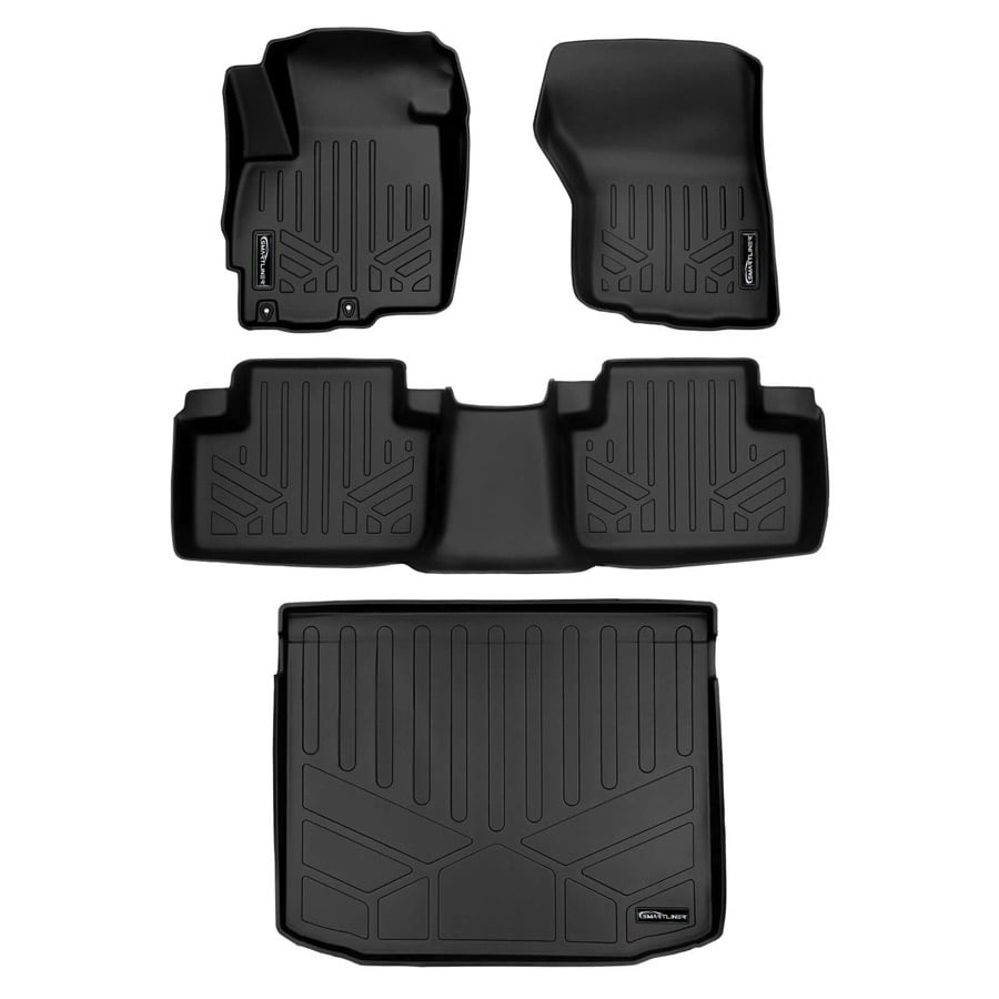 A0355-B0356-D0356 Custom Fit All Weather Protection 2 Row Floor Mats & Cargo Liner Set for 2011-2023 Mitsubishi Outlander Sport, Black