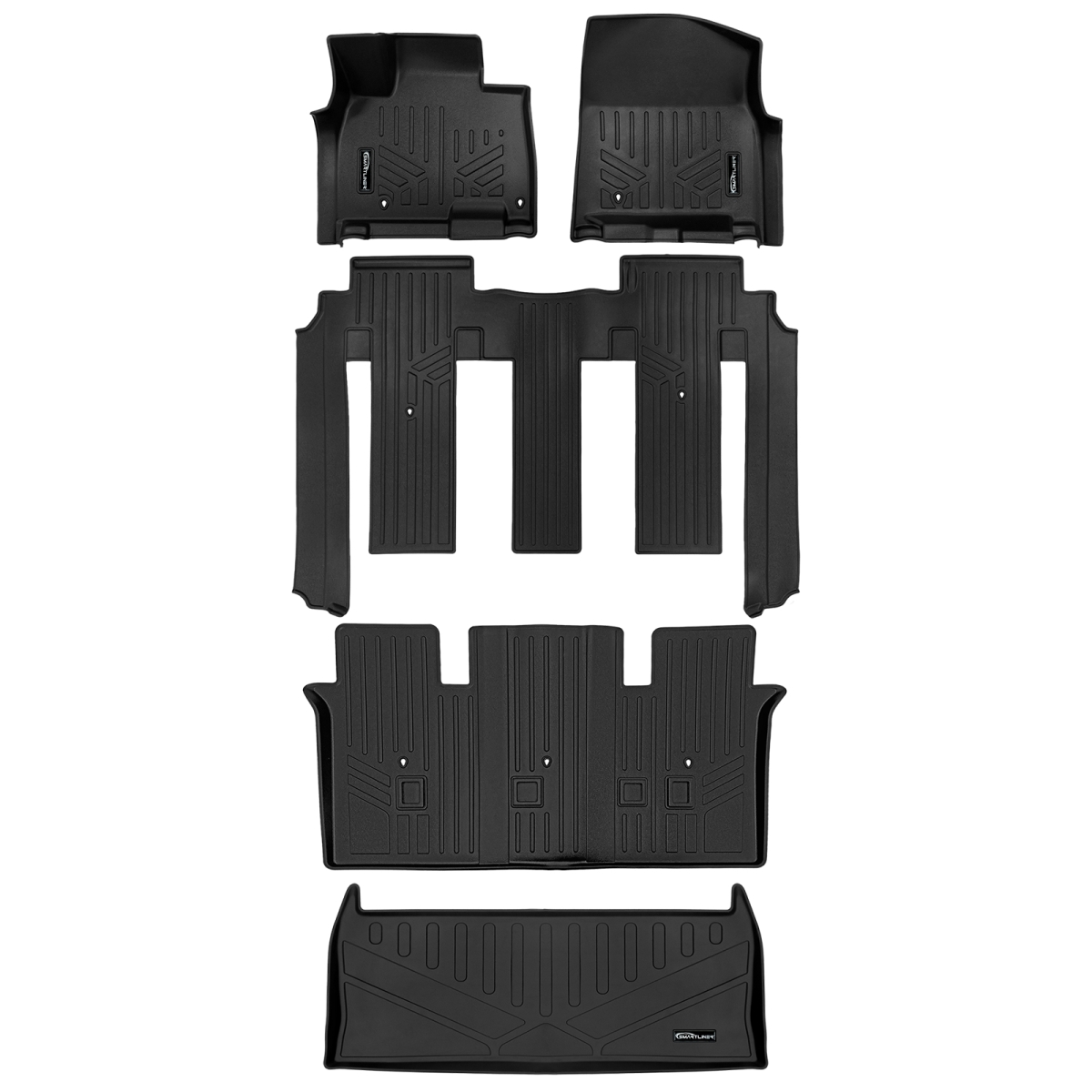 SA0772-B0772-C0772-E0556 4 Rows Custom-Fit Floor Liners for 2025-2026 Kia Carnival 8 Passenger