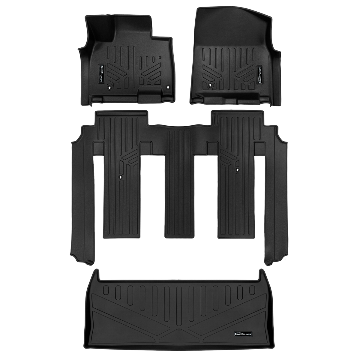 SA0772-B0772-E0556 3 Rows Custom Fit Floor Liners for 2025-2026 Kia Carnival 8-Passenger