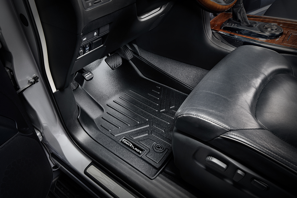 SA0242-B0242-C0242-E0242-N1 4 Rows Custom Fit Floor Liners for 2014-2018 Infiniti QX80 7-Passenger