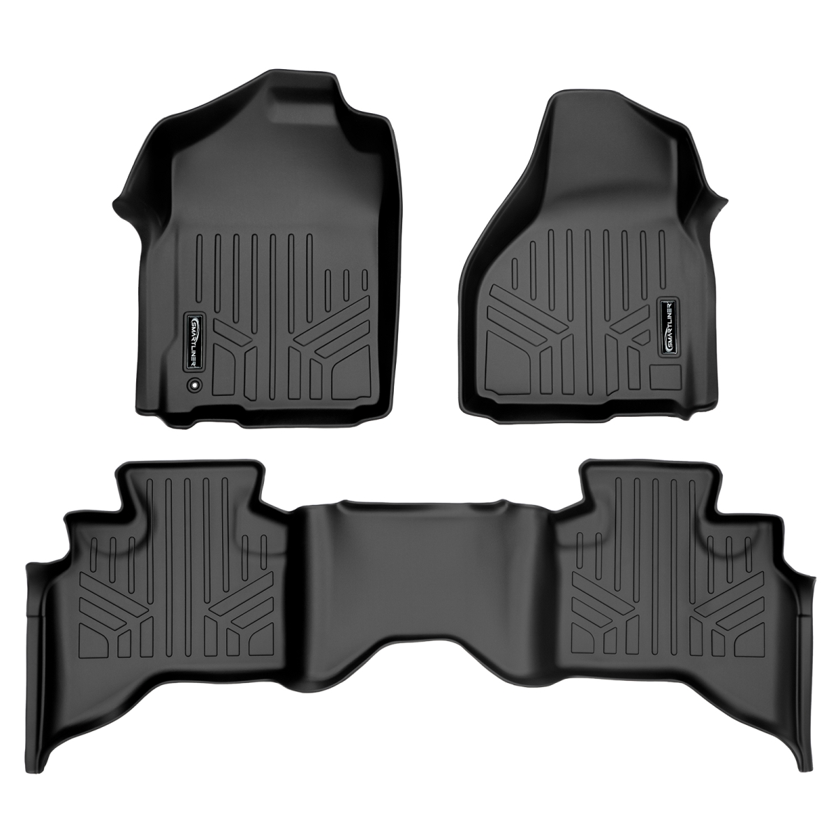 SA0253-B0048-N1 2 Rows Custom Fit Floor Liners for 2012 Ram 1500 Quad Cab