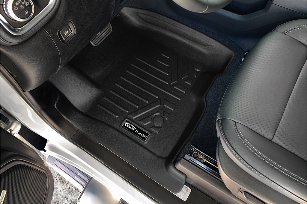 SA0400-B0649-N2 2 Rows Custom Fit Floor Liners for 2020-2025 Chevrolet Silverado 3500 HD Double-Cab