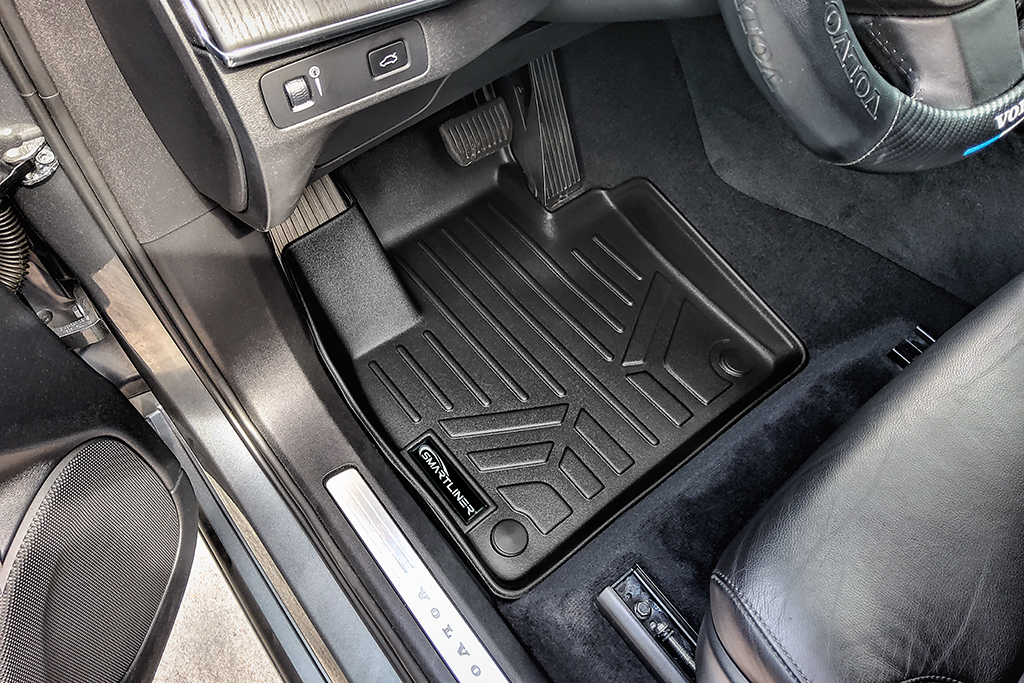 SA0223-B0611-C0223-E0223-N2 4 Rows Custom Fit Floor Liners for 2021-2024 Volvo XC90 Recharge 7-Passenger