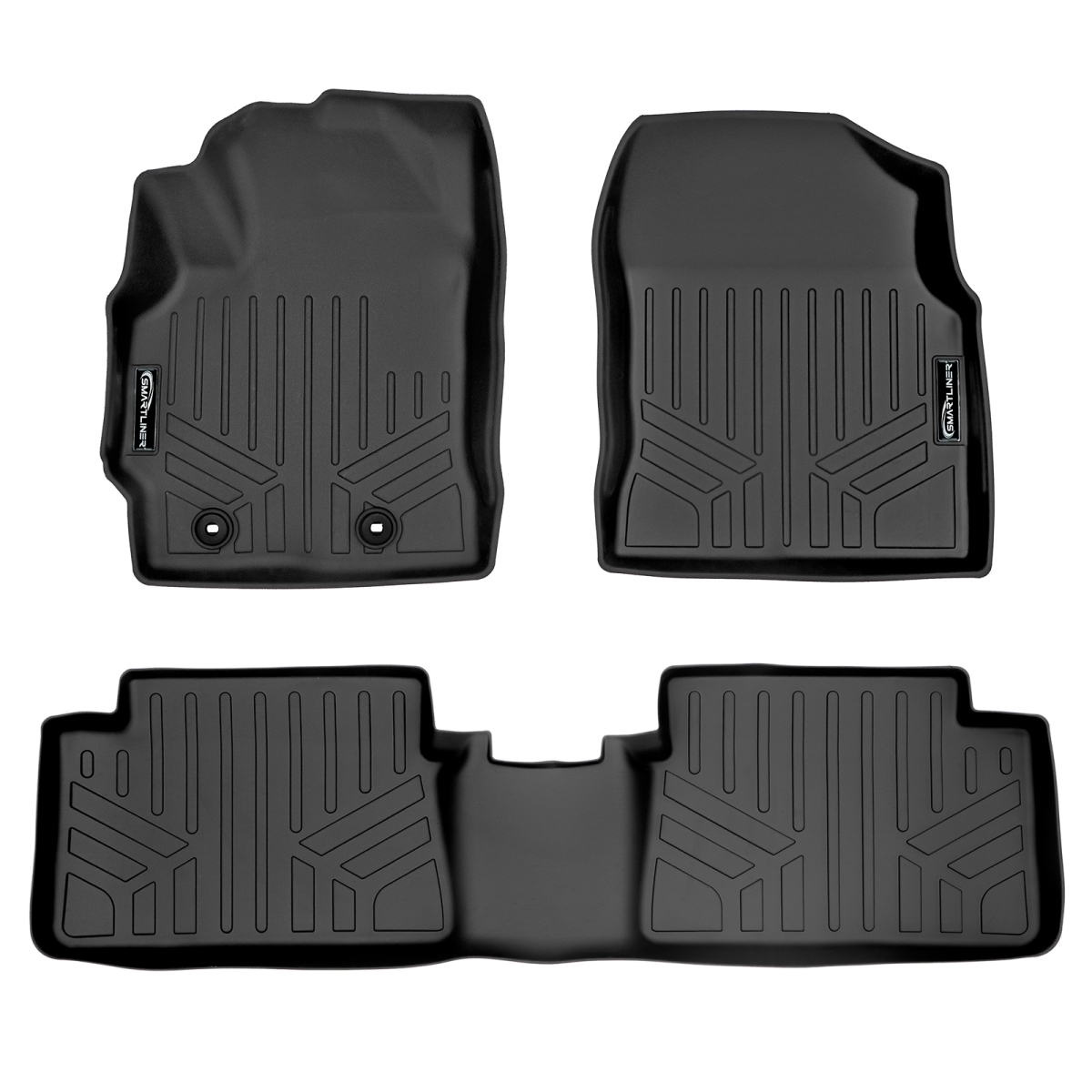 SA0299-B0299-N1 2 Rows Custom Fit Floor Liners for 2017-2018 Toyota Corolla iM