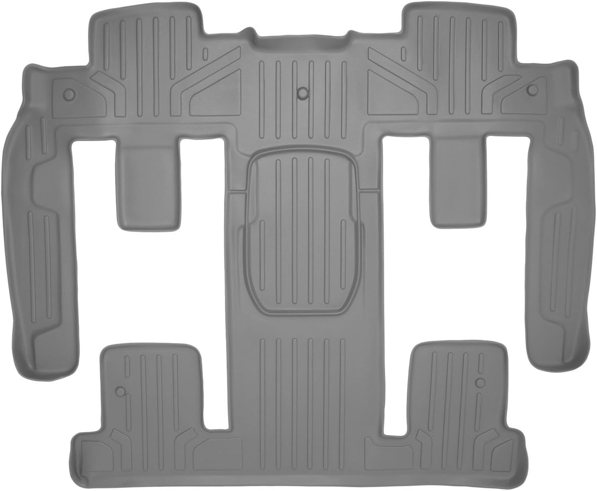 SB2044-P 2 Rows Custom-Fit Floor Liners for 2011-2017 Chevrolet Traverse 7 Passenger