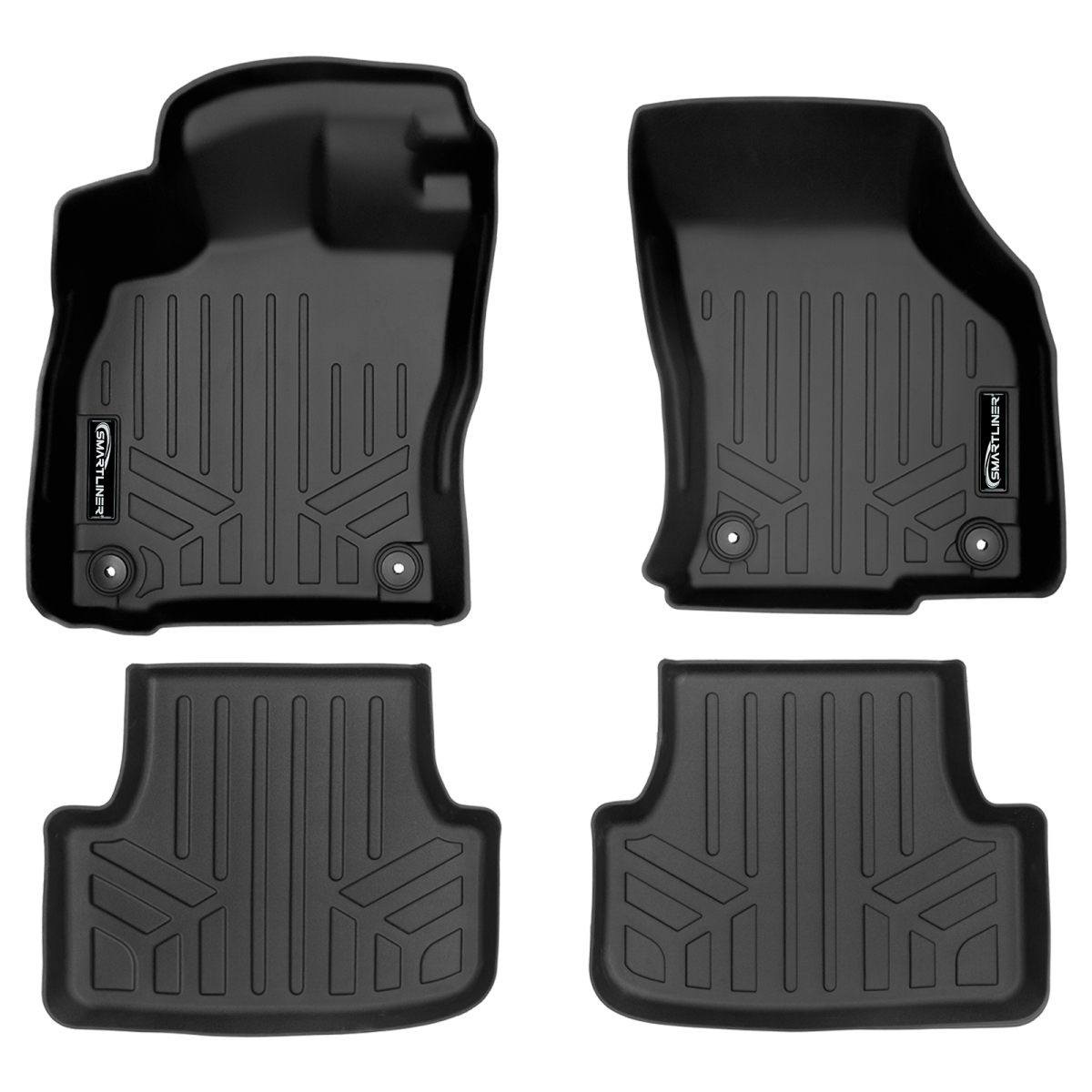 SA0467-B0741 2 Rows Custom Fit Floor Liners for 2017-2019 Volkswagen Golf Alltrack
