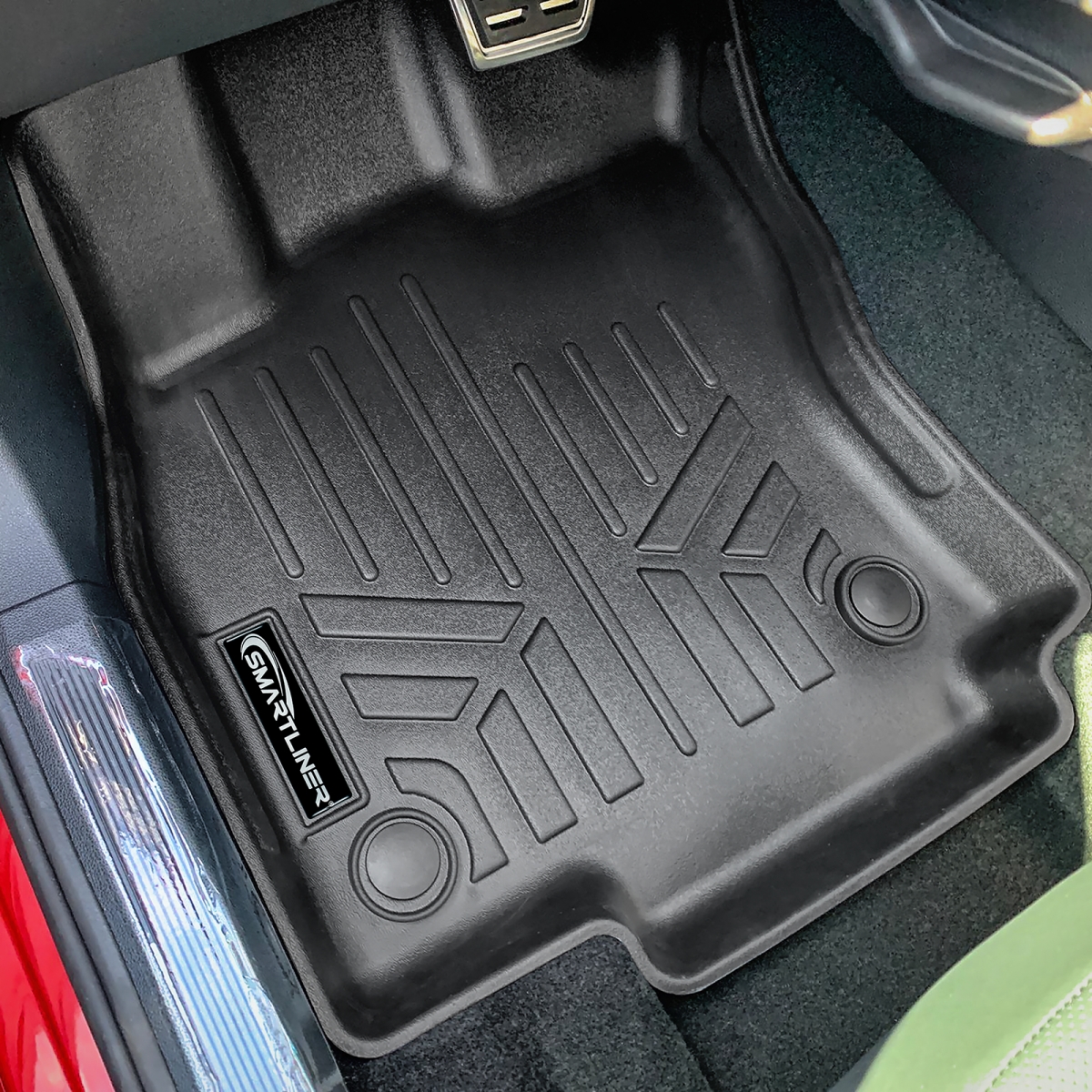 SA0741-B0741-N4 2 Rows Custom Fit Floor Liners for 2022-2025 Volkswagen Golf R