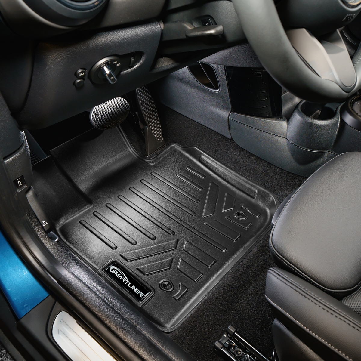 SA0594-B0594-N1 2 Rows Custom Fit Floor Liners for 2020-2025 MINI Hardtop 2 Door