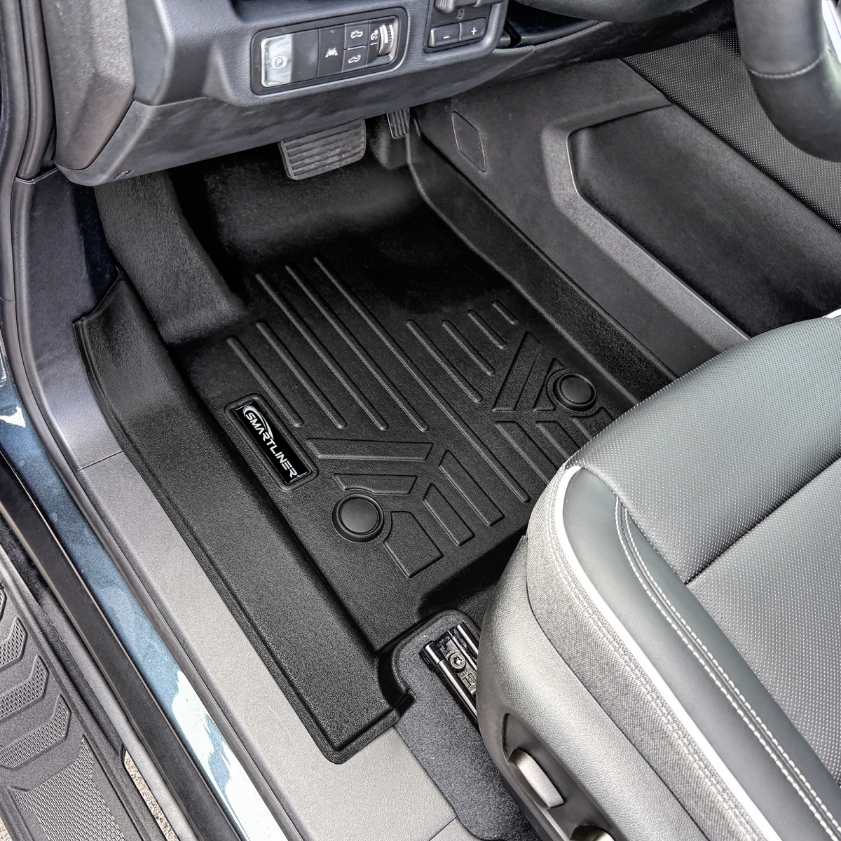 SA0753-B0778-N1 2 Rows Custom Fit Floor Liners for 2025 Chevrolet Silverado EV