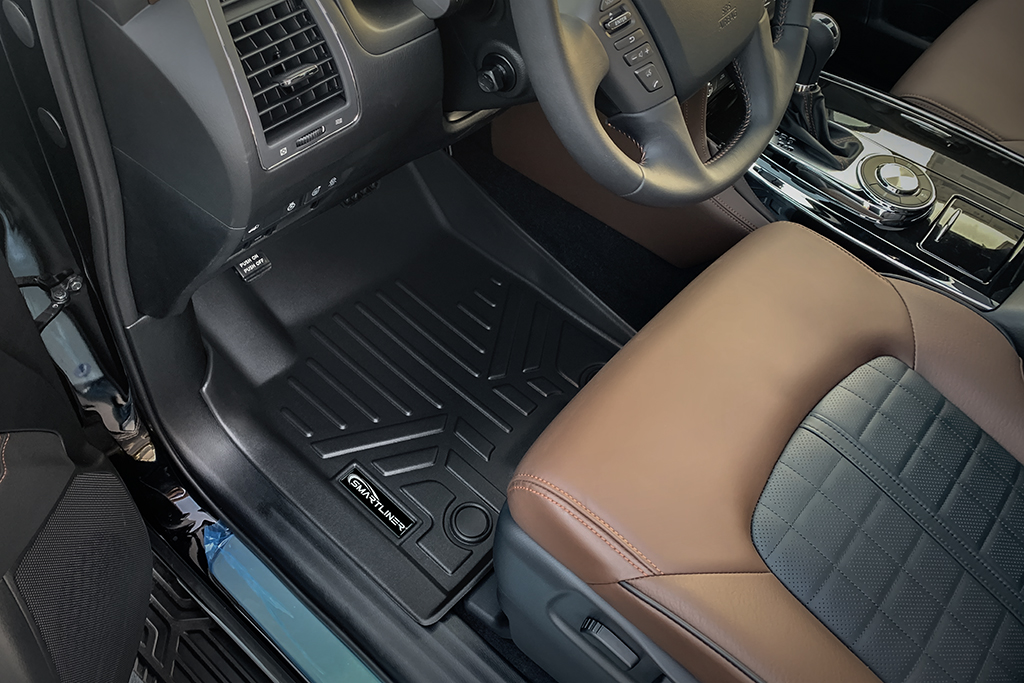 SA0504-B0504-E0242-N1 3 Rows Custom-Fit Floor Liners for 2019-2024 Nissan Armada