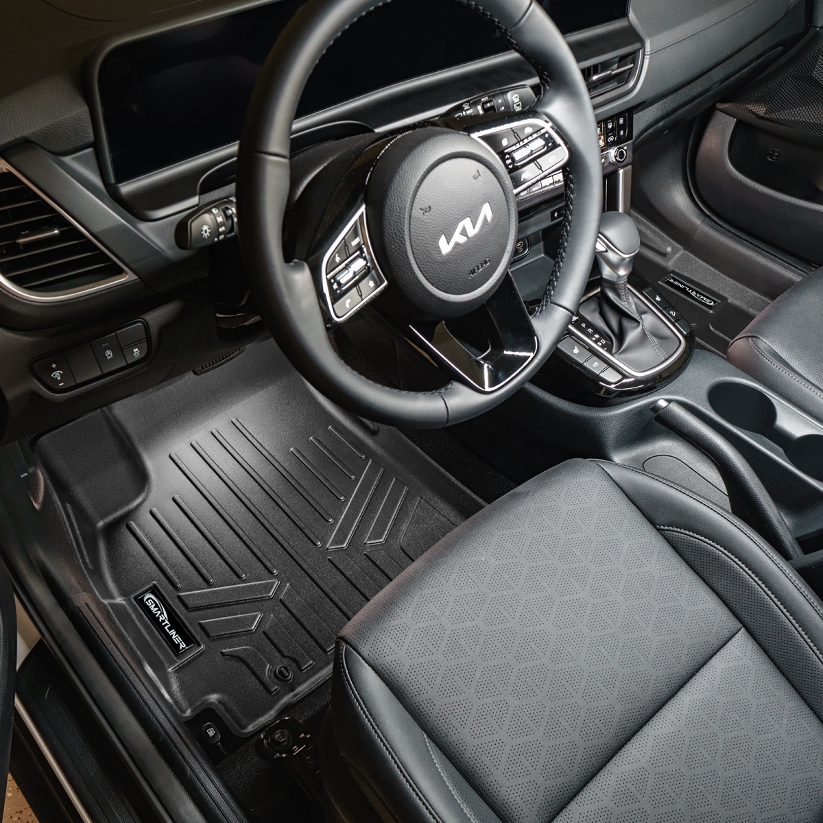 SA0510-B0510-N1 2 Rows Custom Fit Floor Liners for 2024-2025 Kia Seltos