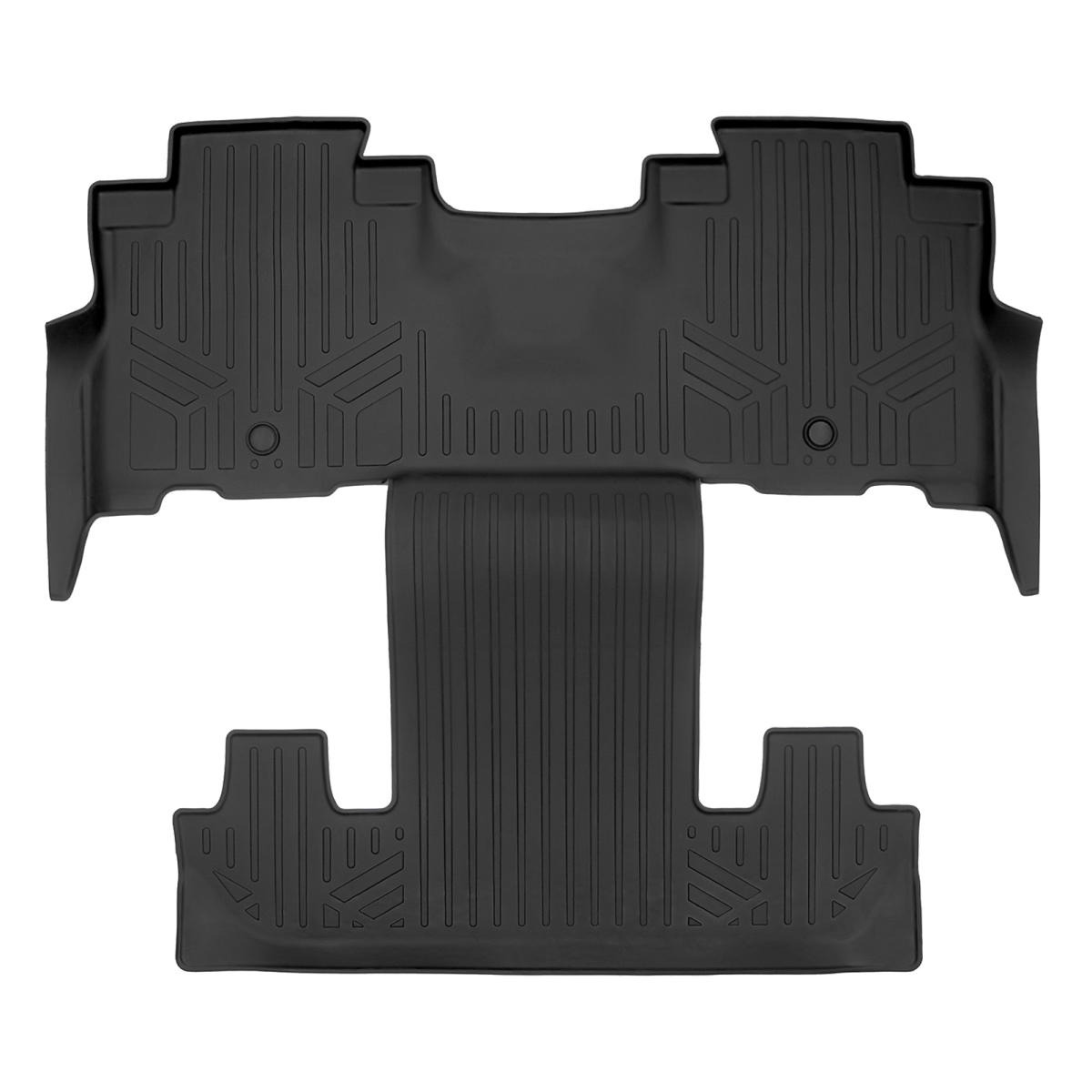 SB0350-N3 2 Rows Custom Fit Floor Liners for 2018-2024 Lincoln Navigator L 7 Passenger