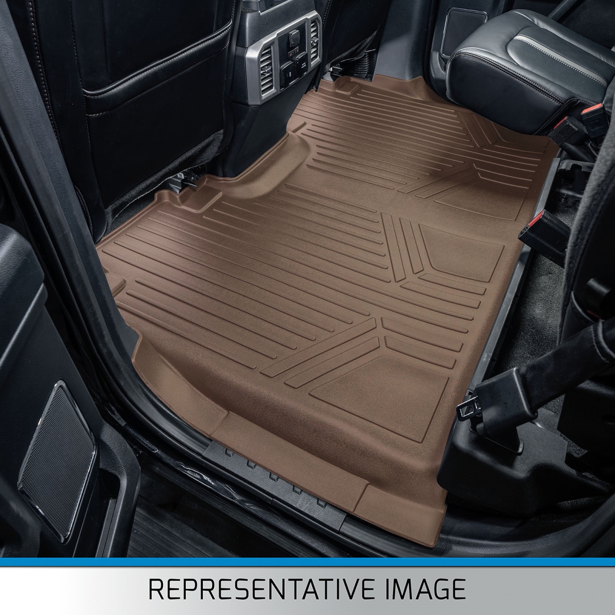SB1148-N2 2nd Row Custom Fit Floor Liners for 2015-2019 Chevrolet Silverado 3500 HD Double Cab