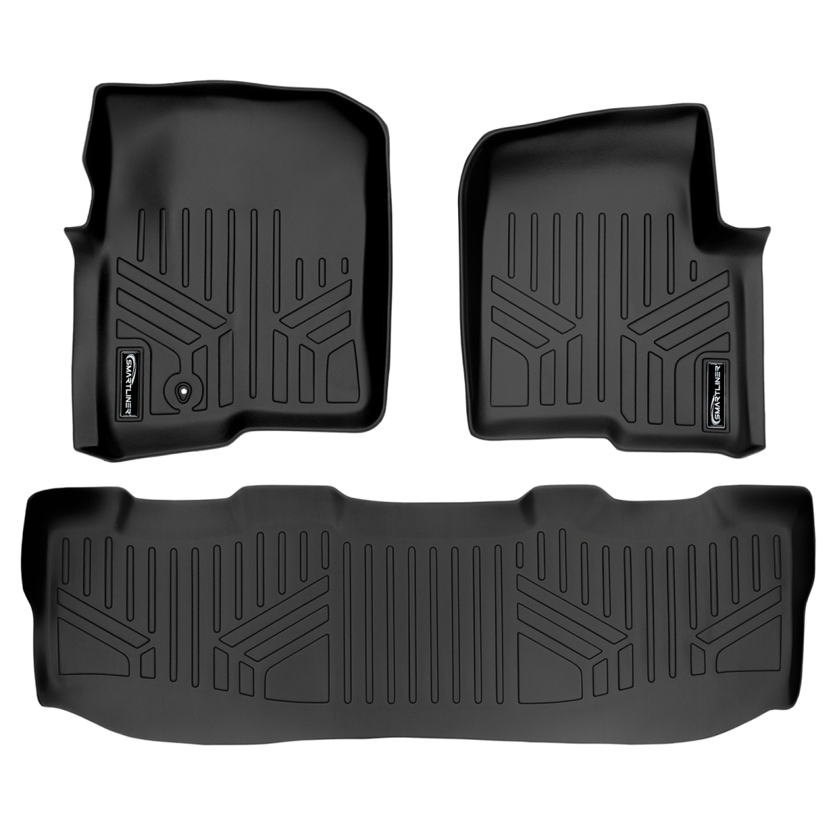 SA0175-B0176 2 Rows Custom Fit Floor Liners for 2008-2010 Ford F-250 Super Crew