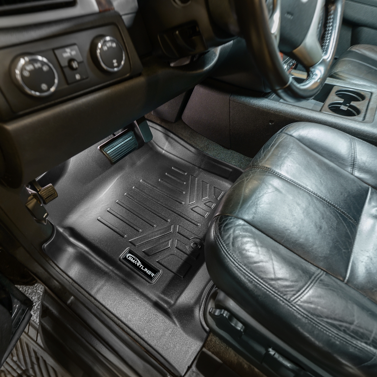 SA0015-B0020-N5 2 Rows Custom Fit Floor Liners for 2007-2014 GMC Sierra 3500 HD Crew Cab