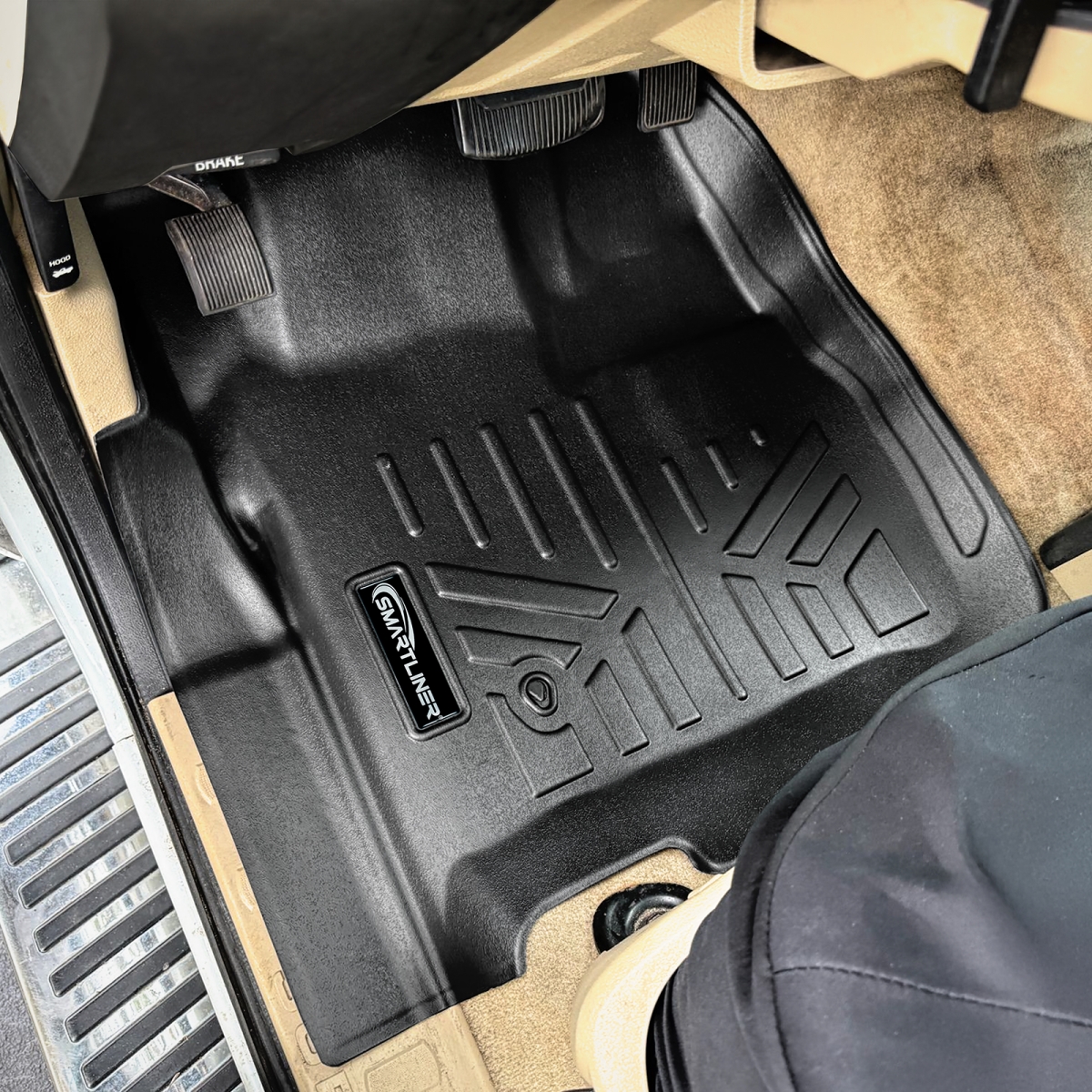 SA0177-B0297-N2 2 Rows Custom Fit Floor Liners for 2008-2010 Ford F-450 Super Cab