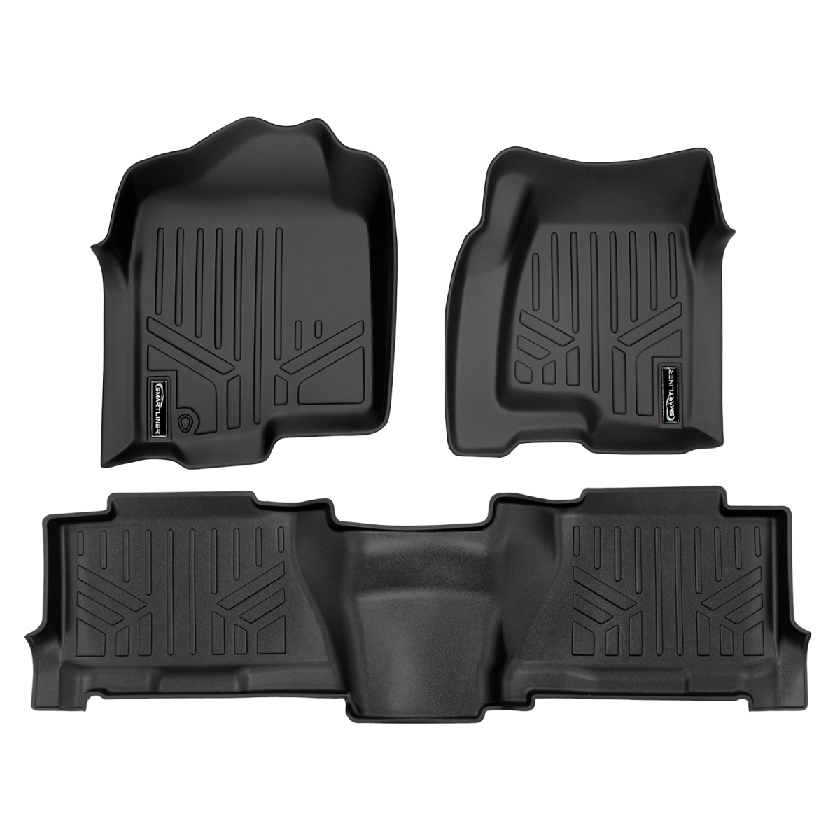 SA0178-B0178-N2 2 Rows Custom Fit Floor Liners for 2000-2006 Chevrolet Suburban 7 & 8 Passenger