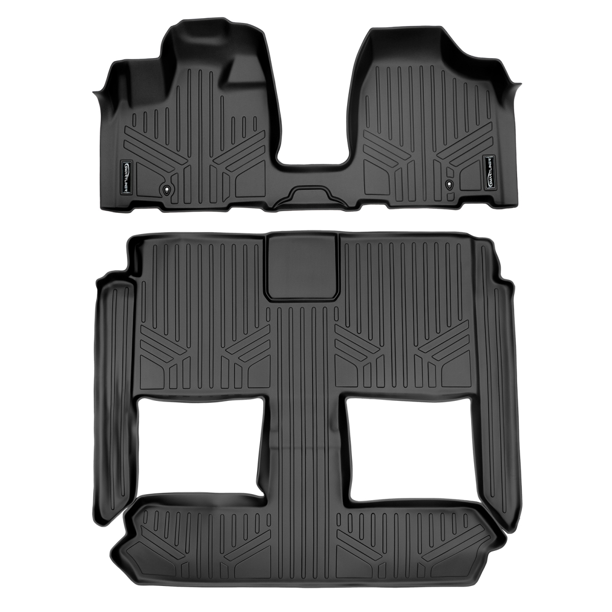 SA0213-B0046-N1 3 Rows Custom Fit Floor Liners for 2008-2020 Dodge-Grand Caravan