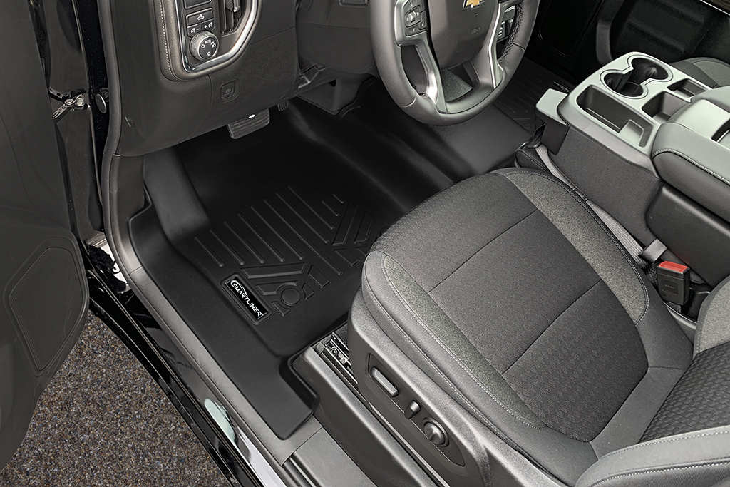 SA0401-B0457-N5 2 Rows Custom-Fit Floor Liners for 2020-2025 GMC Sierra 3500 HD Crew Cab