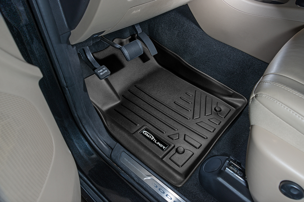 SA0127-B0071-N1 2 Rows Custom Fit Floor Liners for 2013-2015 Jeep Grand Cherokee