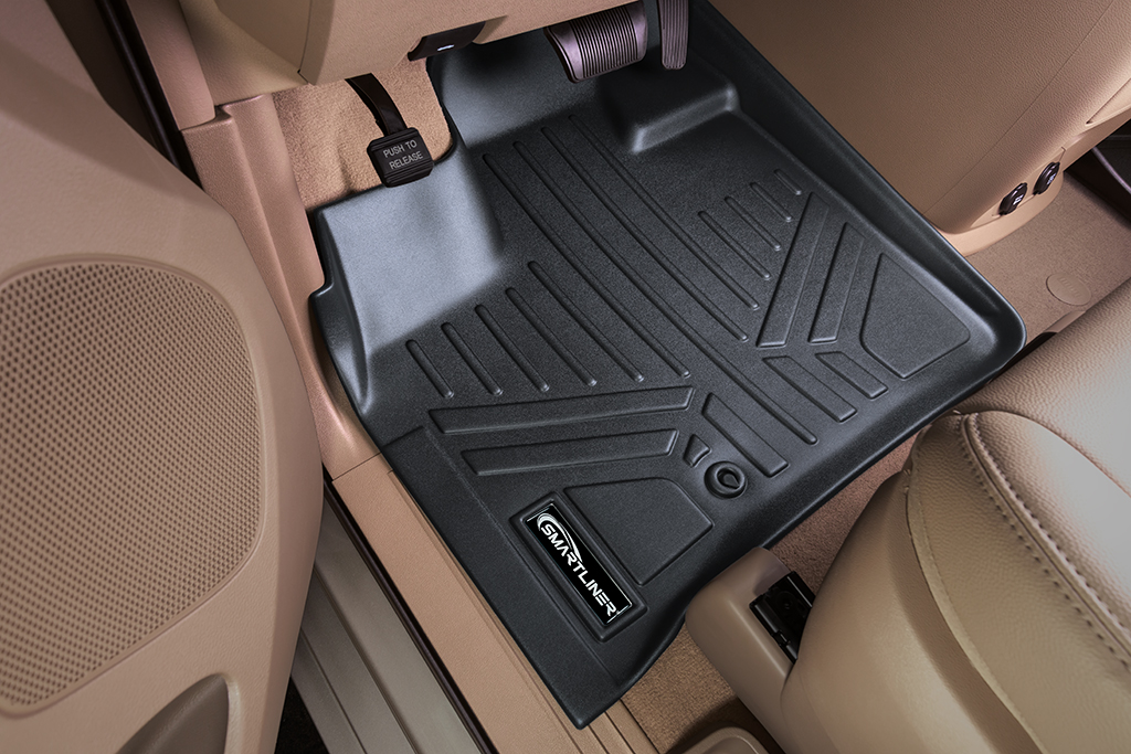 SA0046-B0046-D0181-N1 4 Rows Custom Fit Floor Liners for 2008-2020 Dodge Grand Caravan