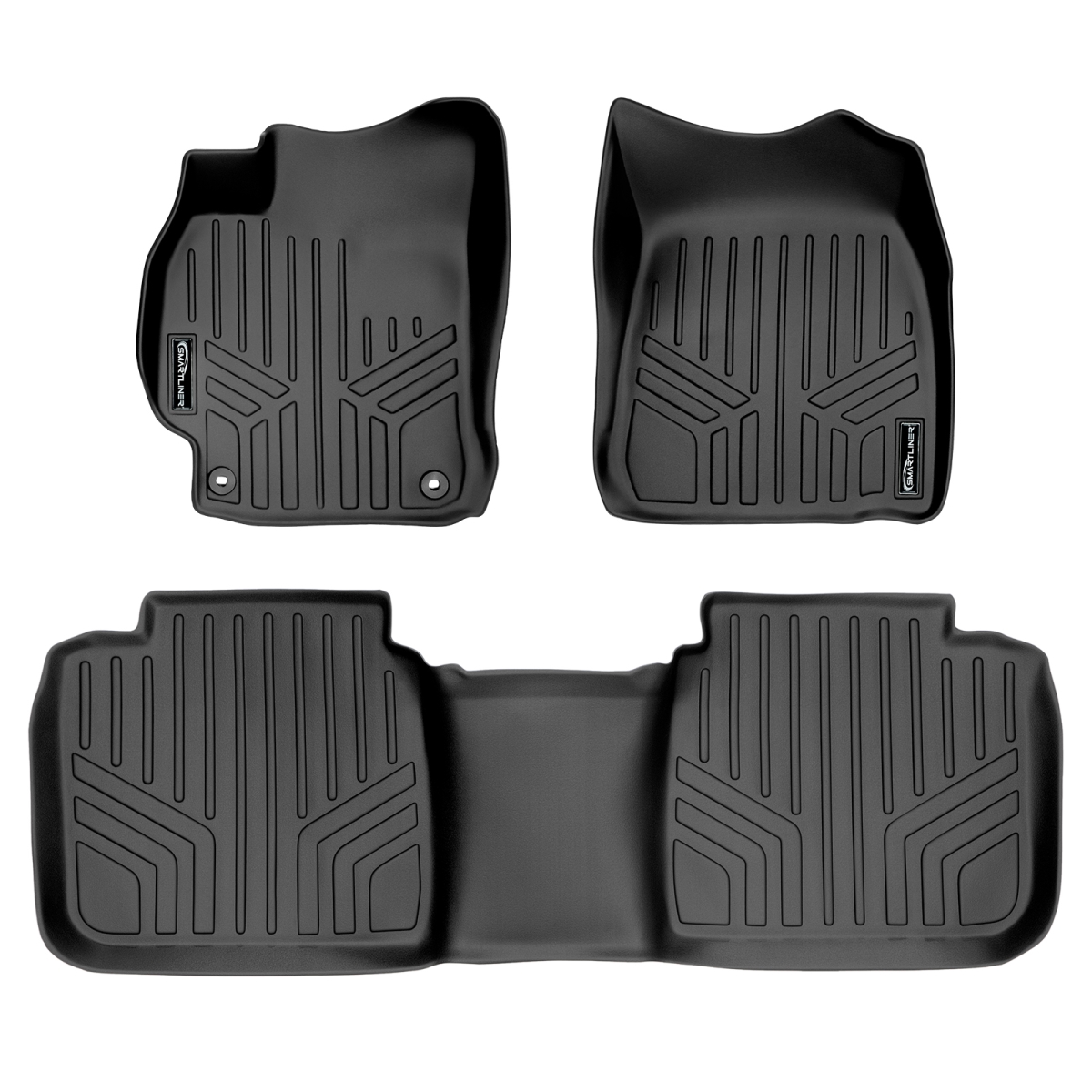 SA0102-B0102-N1 2 Rows Custom Fit Floor Liners for 2012-2014 Toyota Camry