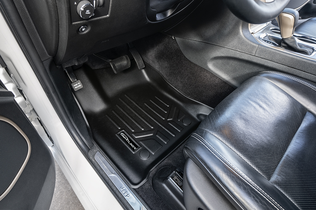 SA0315-B0071-N1 2 Rows Custom Fit Floor Liners for 2016-2021 Jeep Grand Cherokee
