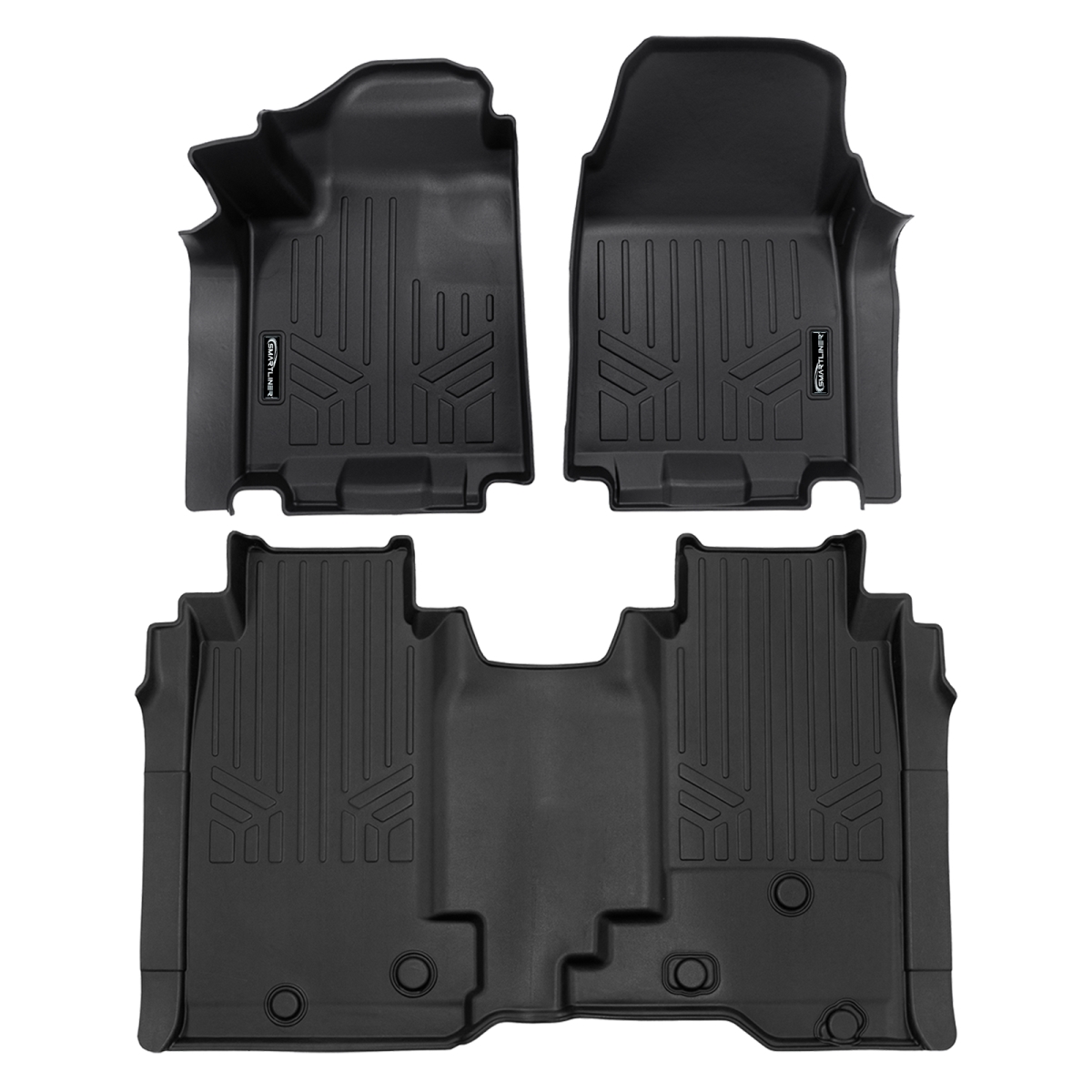 SA0778-B0753 2 Rows Custom Fit Floor Liners for 2024 Chevrolet Silverado EV