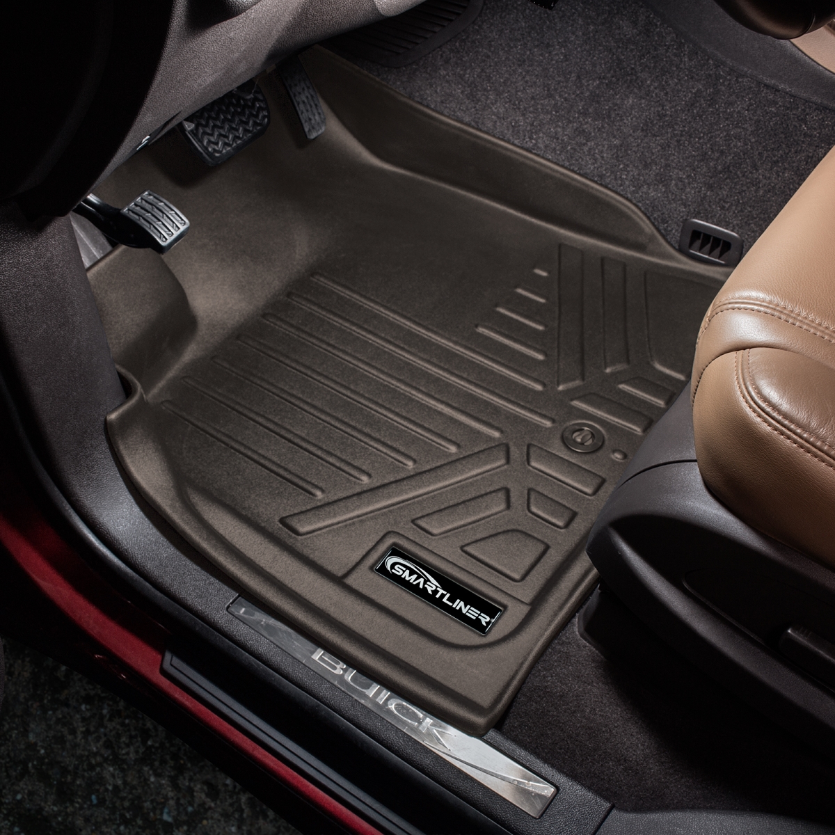 SA3043-B3043-D3044-N1 3 Rows Custom Fit Floor Liners for 2009-2010 Chevrolet Traverse 8 Passenger