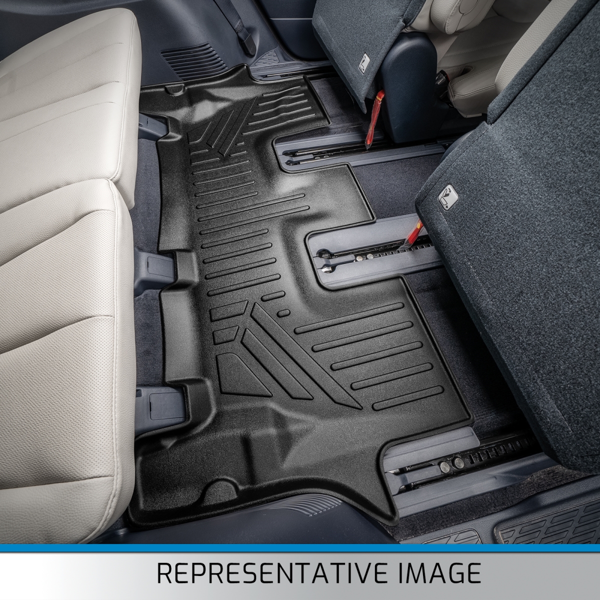 SC0233-N2 3rd Row Custom Fit Floor Liners for 2015-2025 Dodge Durango 6 Passenger