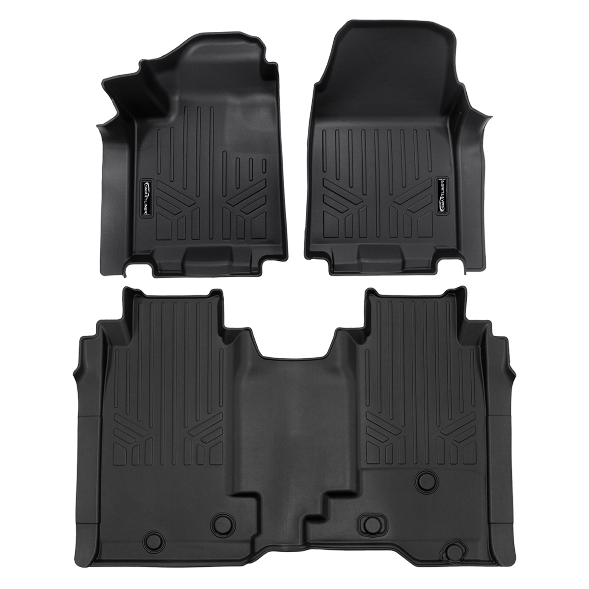 SA0753-B0753-N1 2 Rows Custom Fit Floor Liners for 2024-2025 GMC Sierra