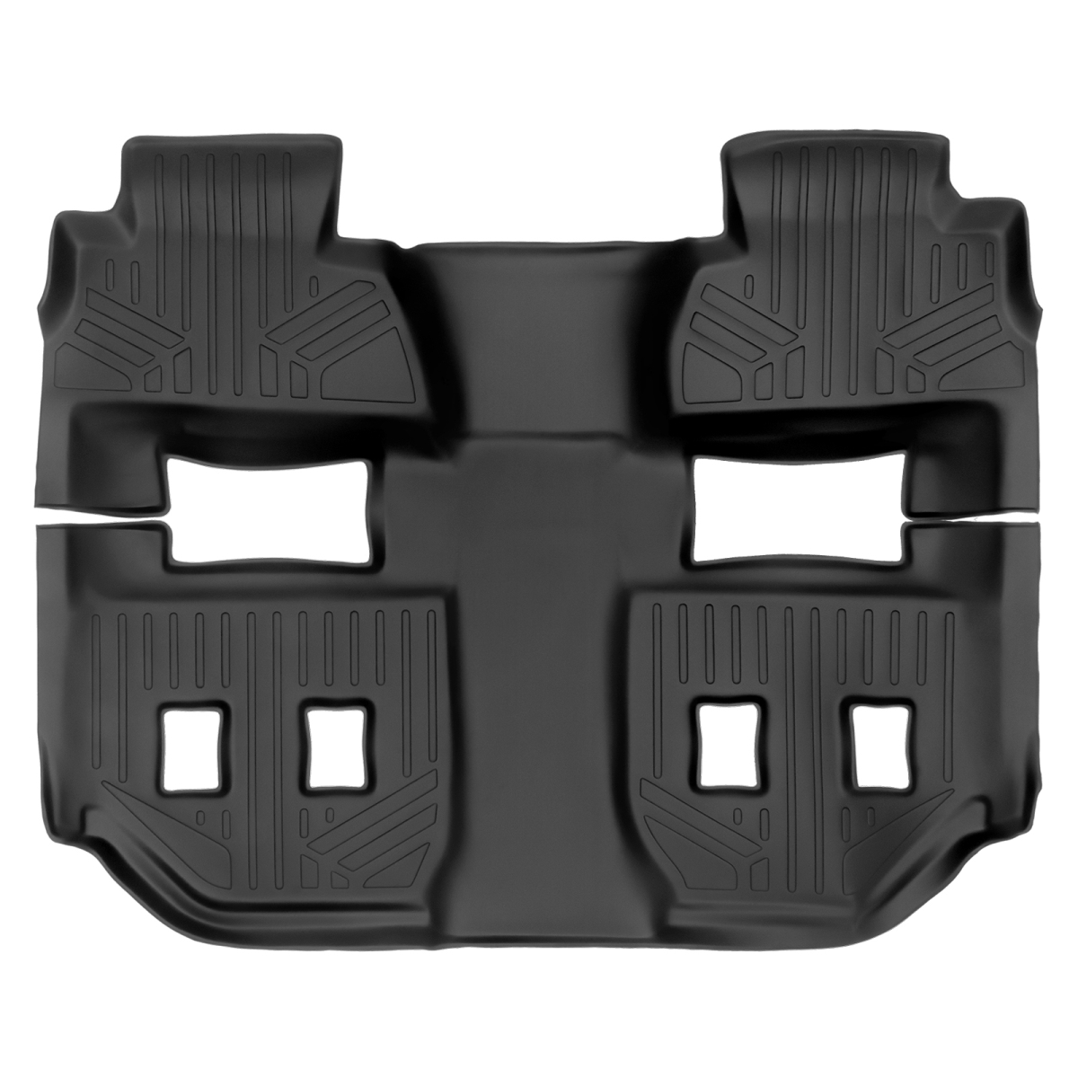 SB0159-N1 2 Rows Custom Fit Floor Liners for 2015-2020 GMC Yukon XL 7 Passenger
