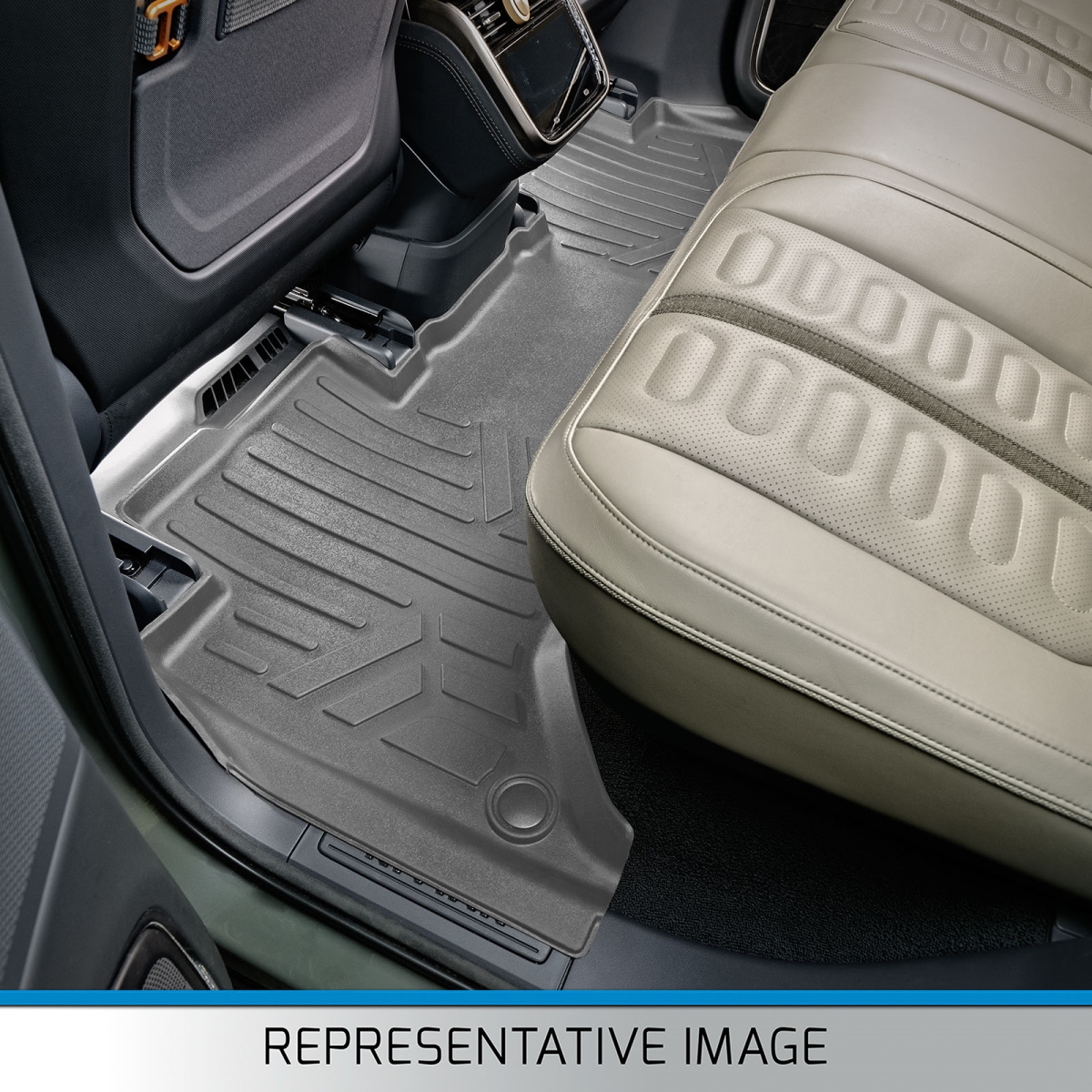 SB2097-N2 2nd Row Custom Fit Floor Liners for 2007-2013 Chevrolet Silverado 3500 HD Double Cab