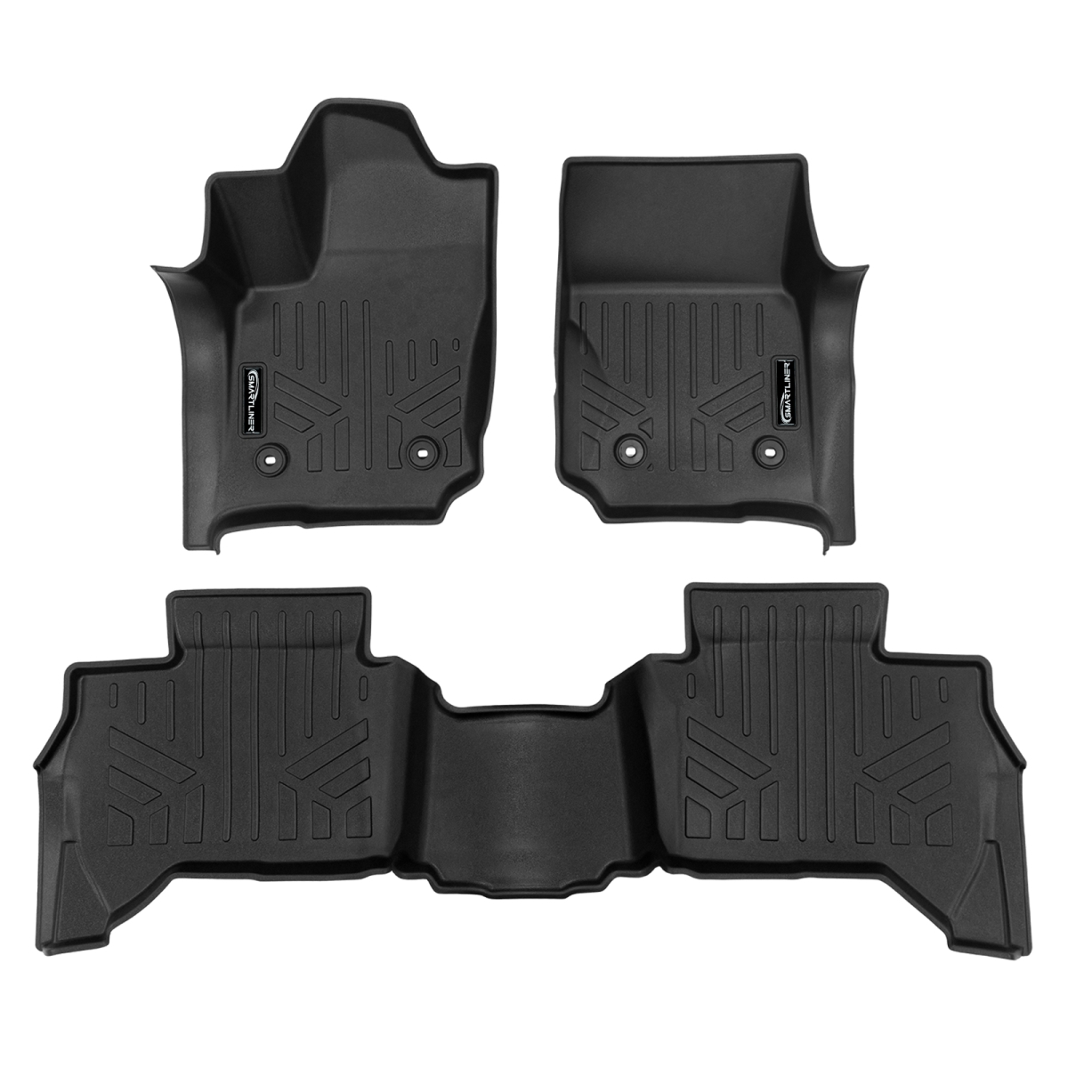 SA0782-B0782-N1 2 Rows Custom Fit Floor Liners for 2025 Toyota 4Runner