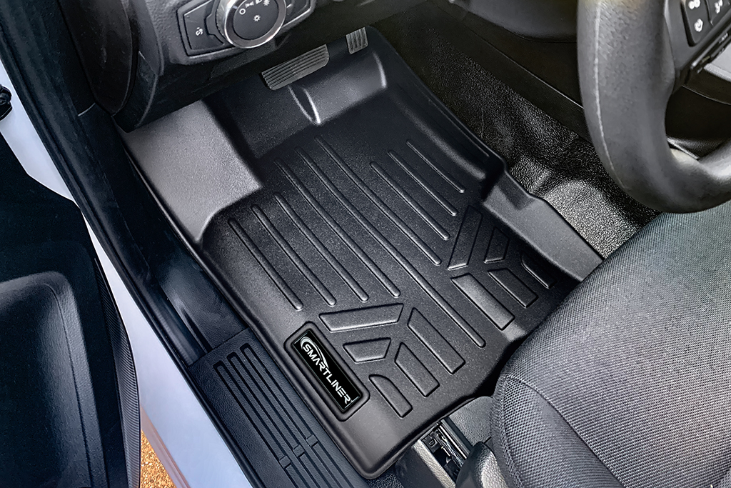 SA0454-B0410 2 Rows Custom Fit Floor Liners for 2019-2023 Ford Ranger Super Crew