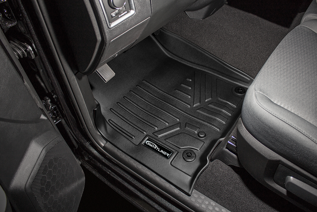 SA0126-B0048-N1 2 Rows Custom Fit Floor Liners for 2019-2024 Ram 1500 Classic Quad Cab