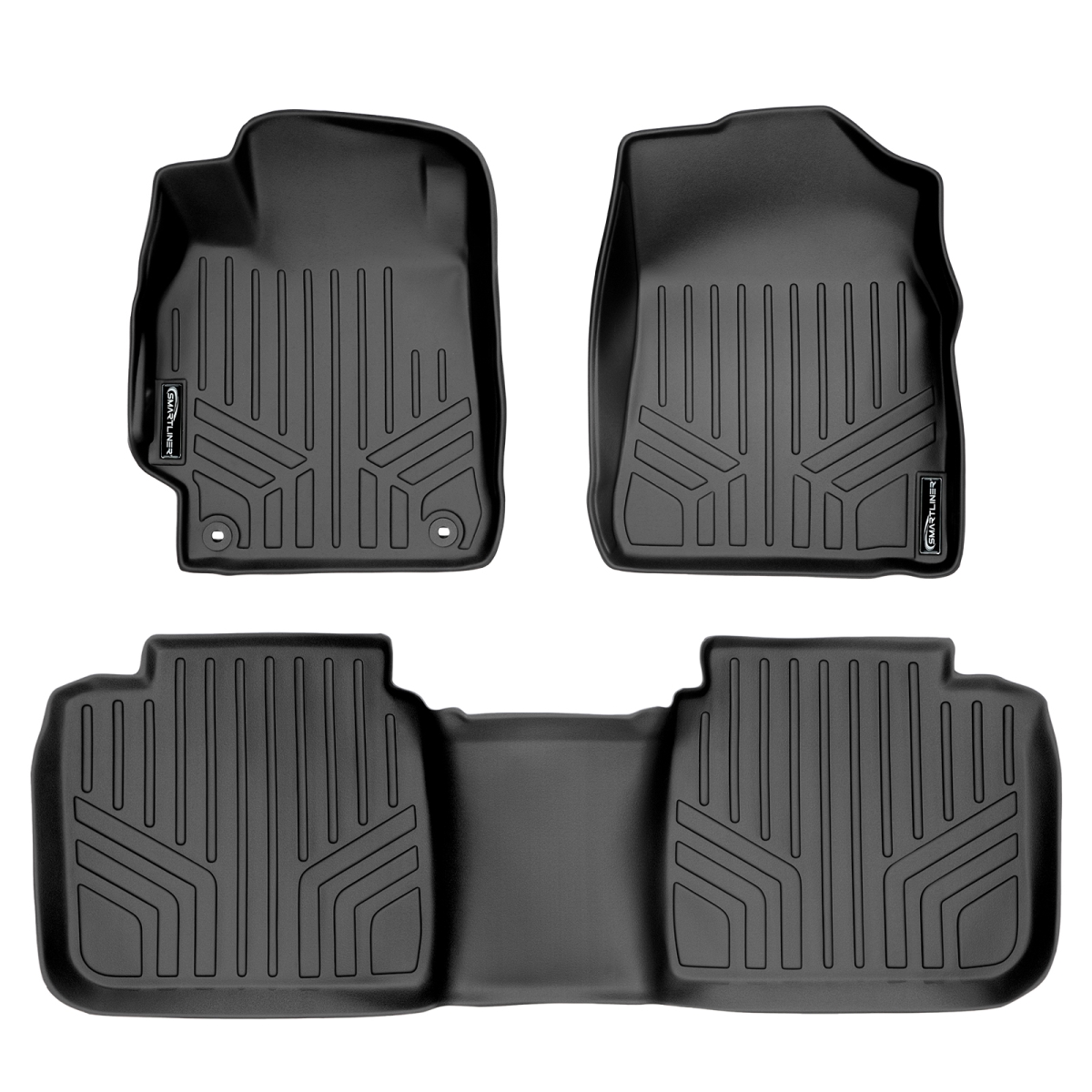 SA0204-B0102-N1 2 Rows Custom Fit Floor Liners for 2015-2017 Toyota Camry