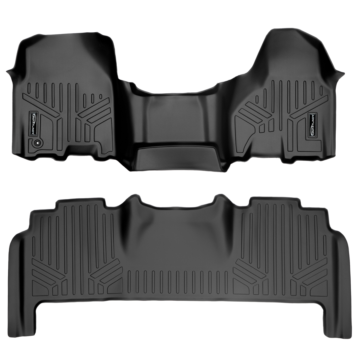 SA0254-B0305-N1 2 Rows Custom Fit Floor Liners for 2012 Ram 2500 Mega Cab