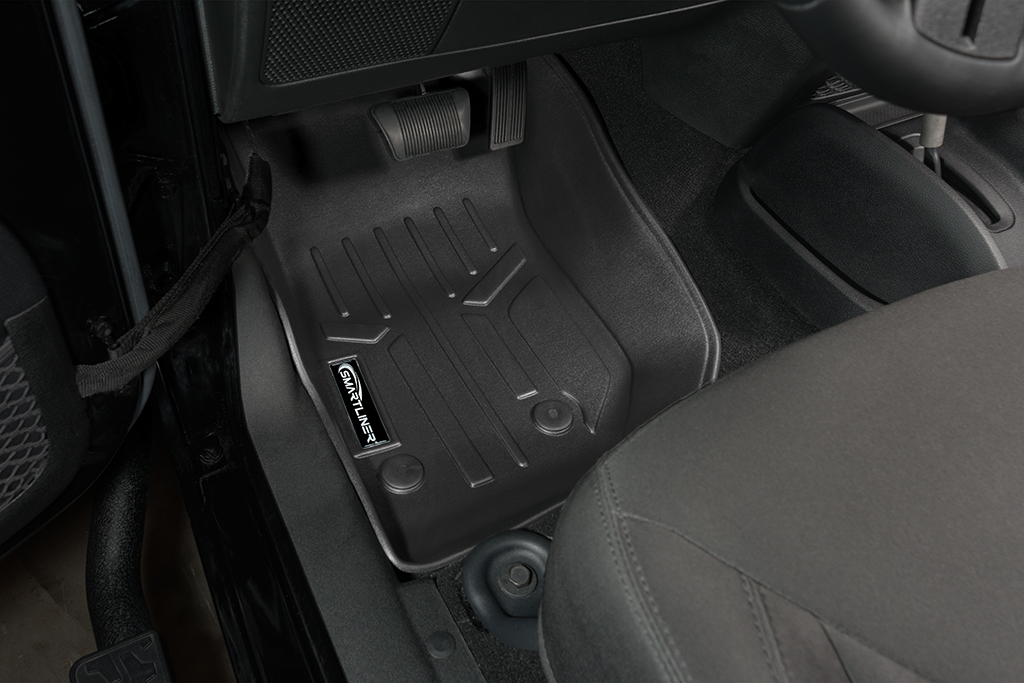 SA0194-B0194-N1 2 Rows Custom Fit Floor Liners for 2015-2018 Jeep Wrangler 4 Door & Unlimited & JK