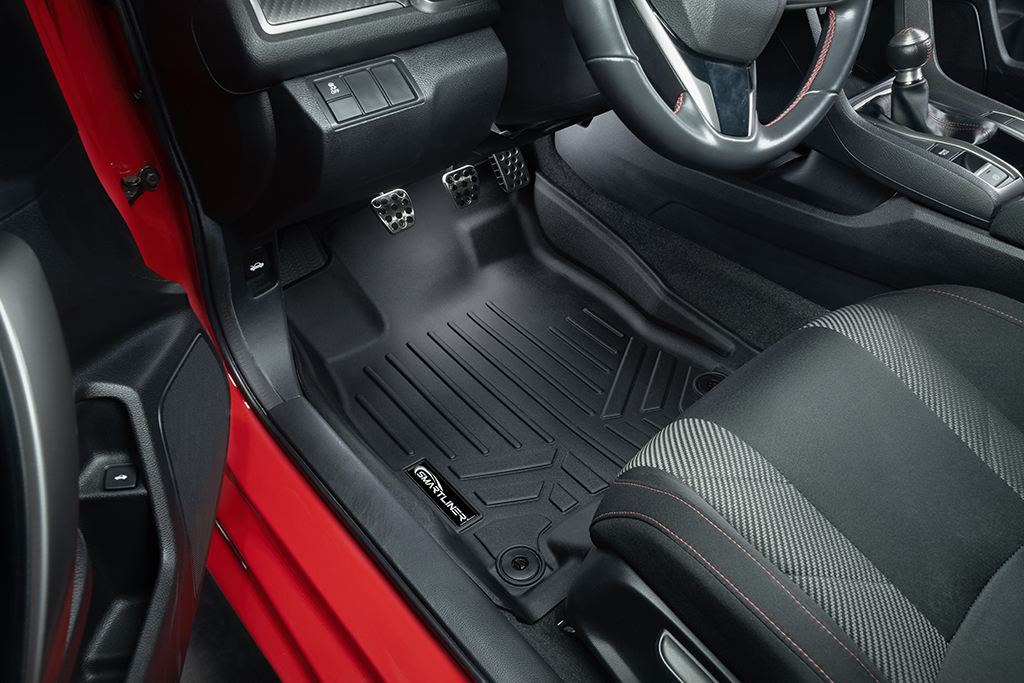 SA0224-B0224-D0506-N1 3 Rows Custom Fit Floor Liners for 2017-2021 Honda Civic Type R